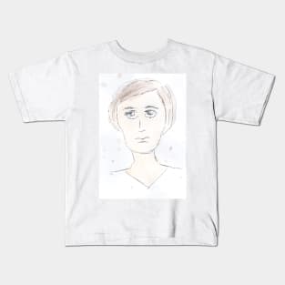 Male, man, portrait, face, hairstyle, face, watercolor, people Kids T-Shirt